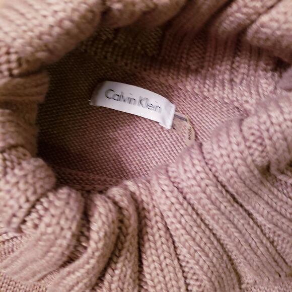 NWT Calvin Klein Cowl Neck Sweater Designer Dress - Picture 6 of 9